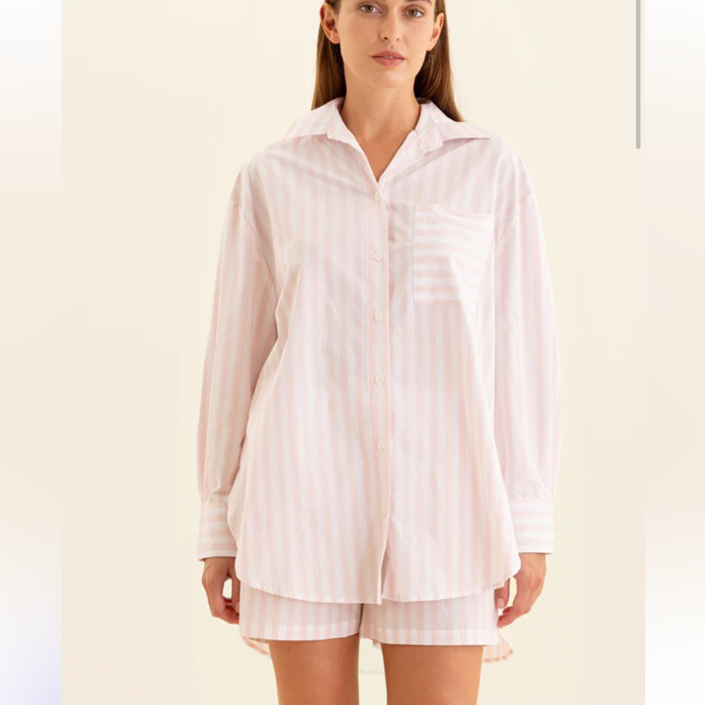 Papinelle Cotton Stripe Shirting Boxer Pj Set